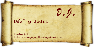 Déry Judit névjegykártya